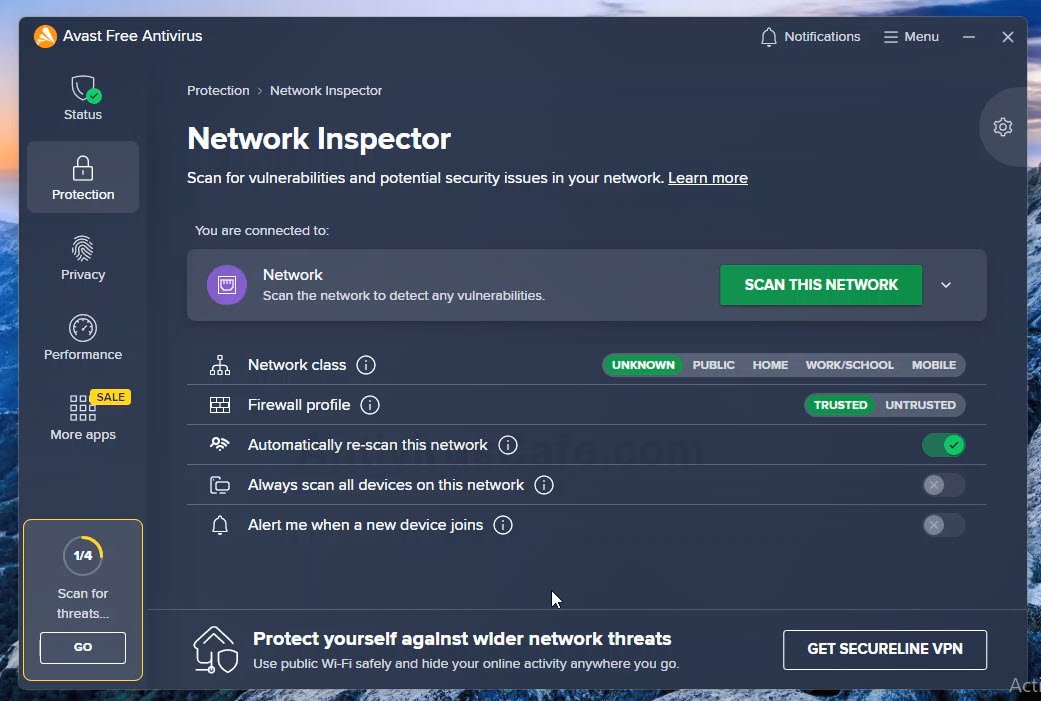 Avast Free Network Safety