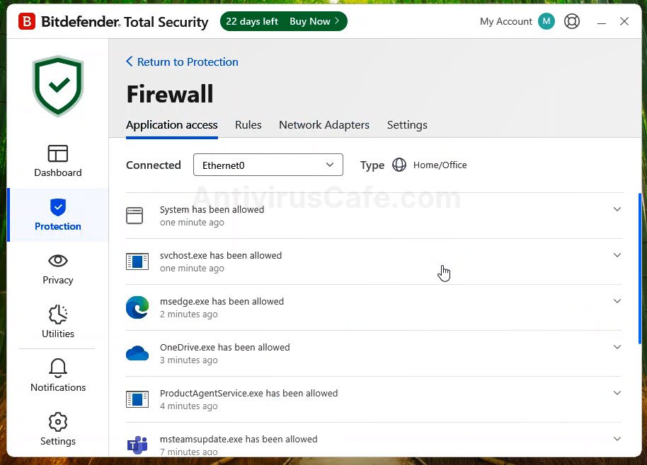 Bitdefender firewall