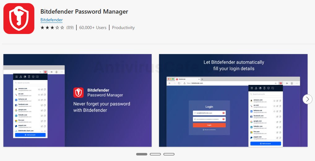 Bitdefender password manager