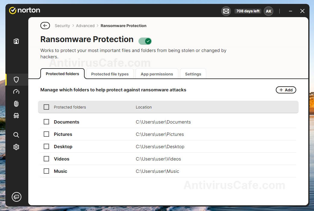 Norton ransomware protection