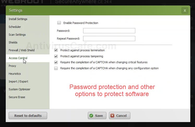 webroot tamper protection